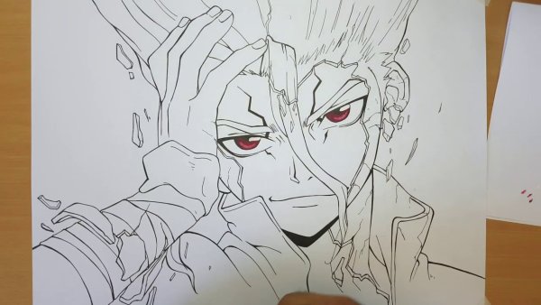 Доктор Стоун для срисовки