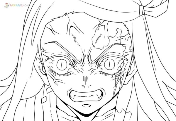 Незуко раскраска