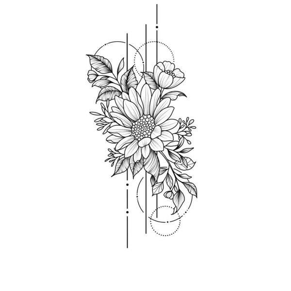 Эскизы тату с цветами