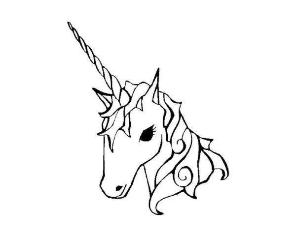 Зентангл Единорог