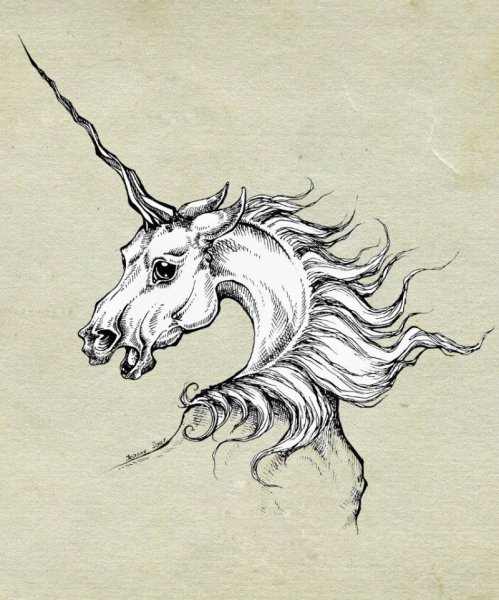 Единорог набросок