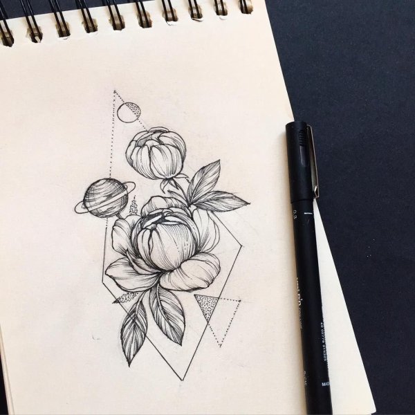 Перо павлина Зентангл