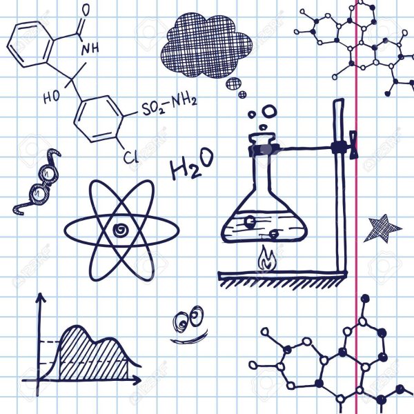 Маленькие зарисовки в тетради по химии