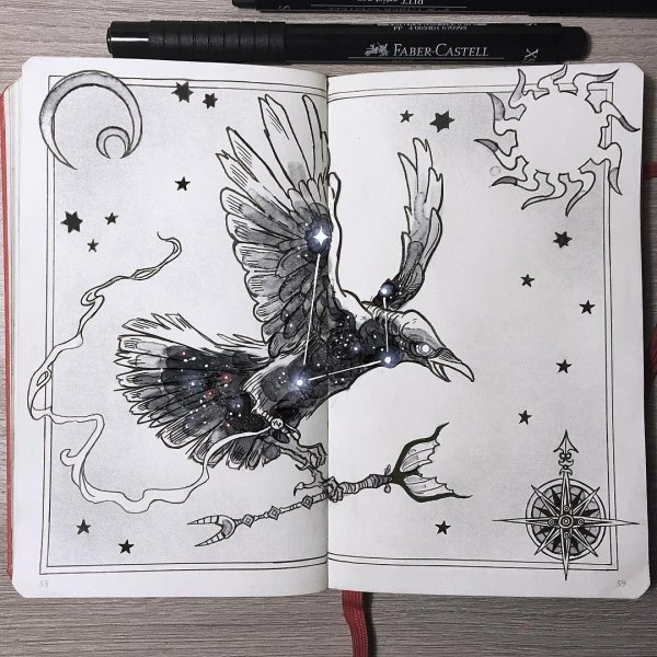 Ворон скетчбук