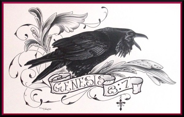 Nevermore тату эскиз