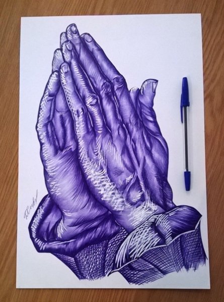 Рисунки шариковой ручкой легкие