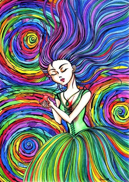 Рисование цветными ручками