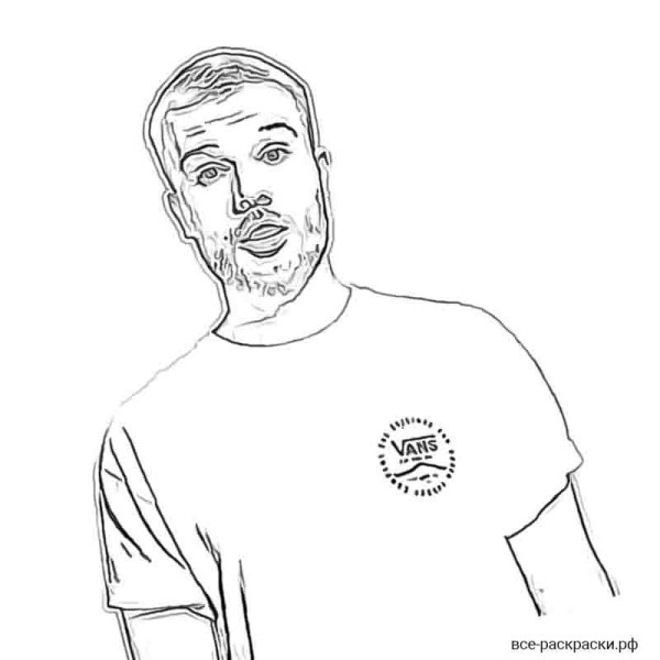 Макс Корж раскраска