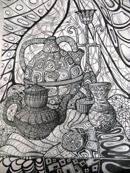 Декоративный натюрморт Графика