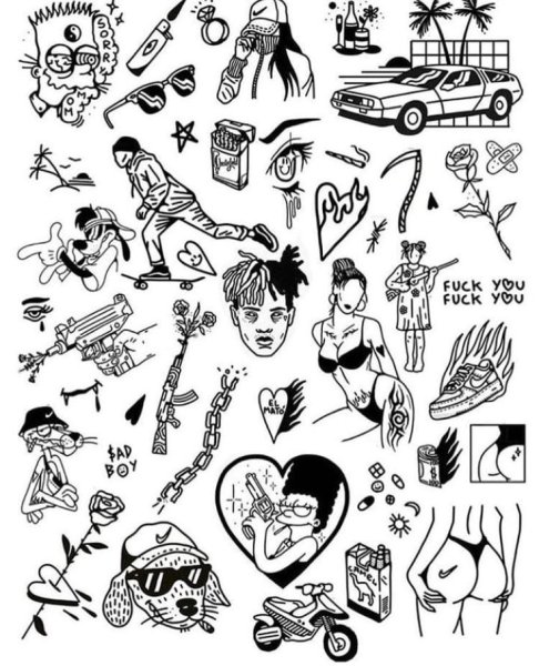 Прикольные тату эскизы