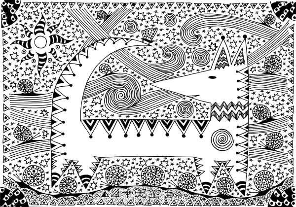 Рисунки гелевыми ручками для детей