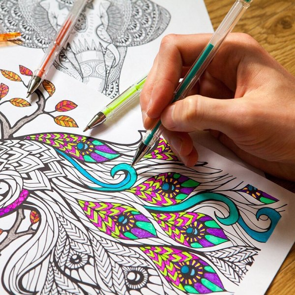 Рисование гелевыми ручками