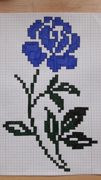 Рисование по клеточкам цветы