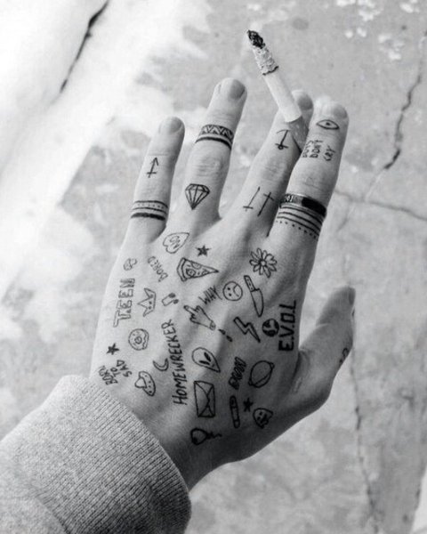 Красивые рисунки на руке