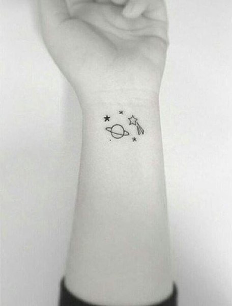 Простые тату планеты