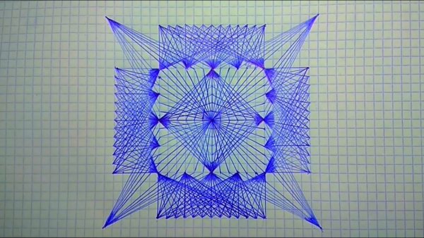 Рисунки по клеточкам в тетради ручкой