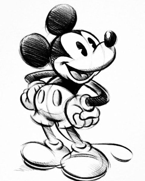 Микки Маус скетч