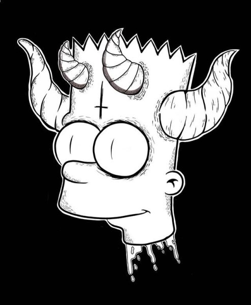 Барт симпсон для срисовки