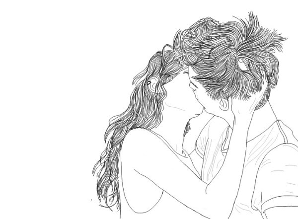 Влюбленные рисунок