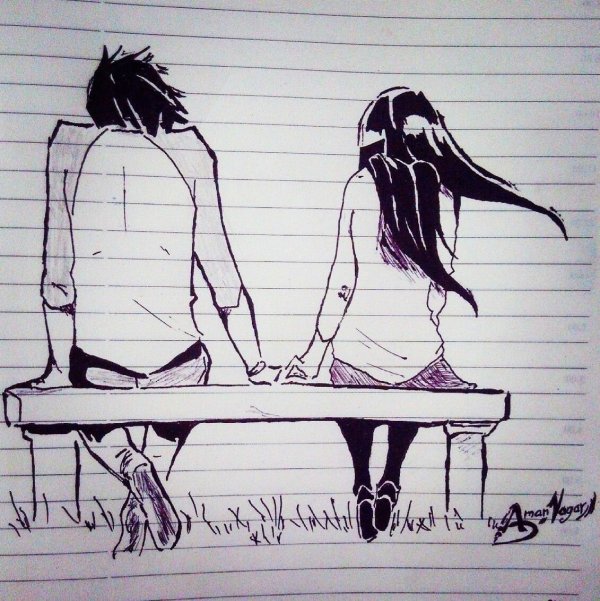 Красивые романтичные рисунки ручкой