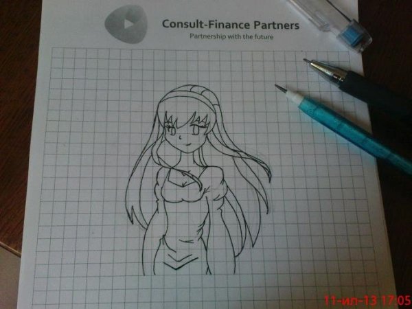 Аниме рисунки в тетради