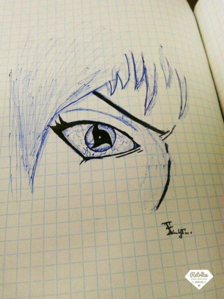 Рисунки ручкой простые аниме