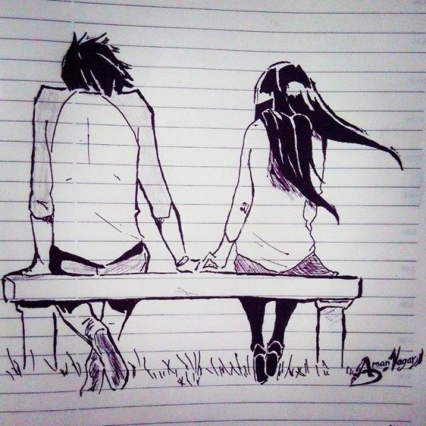 Красивые романтичные рисунки ручкой