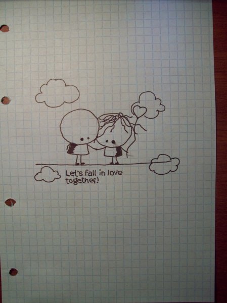 Надписи ручкой в тетради