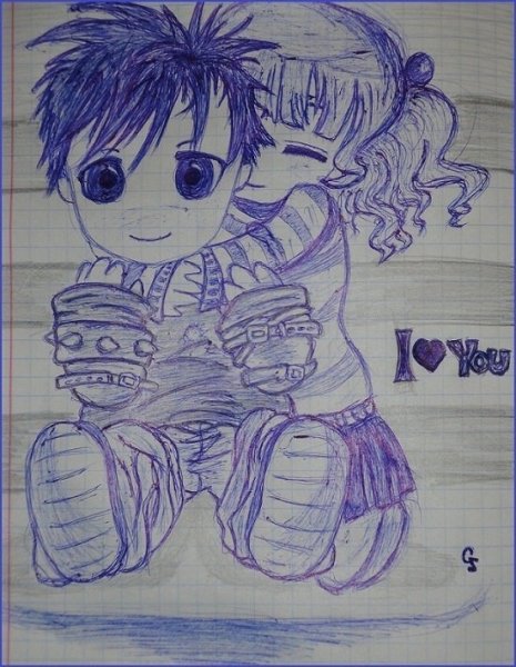 Рисунки ручкой про любовь