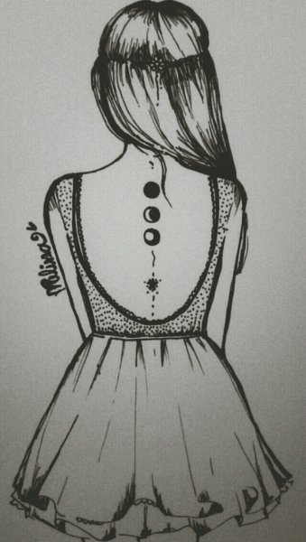 Рисунок девушки без лица