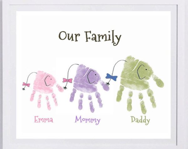 Открытки из отпечатков детских ручек