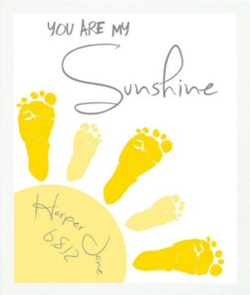 Идеи рисунков ножками и ручками малыша