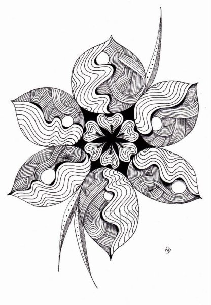 Стилизованные цветы Графика