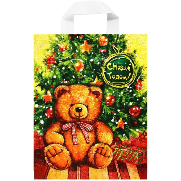 Пакет с петлевой ручкой ПВД 28х35 (55 мкм) "Пробуждение" (25/500 шт.) Интерпак