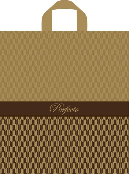 Пакет-сумка с петлевой ручкой ПВД 37х40, 95мкм "Перфекто орнамент"