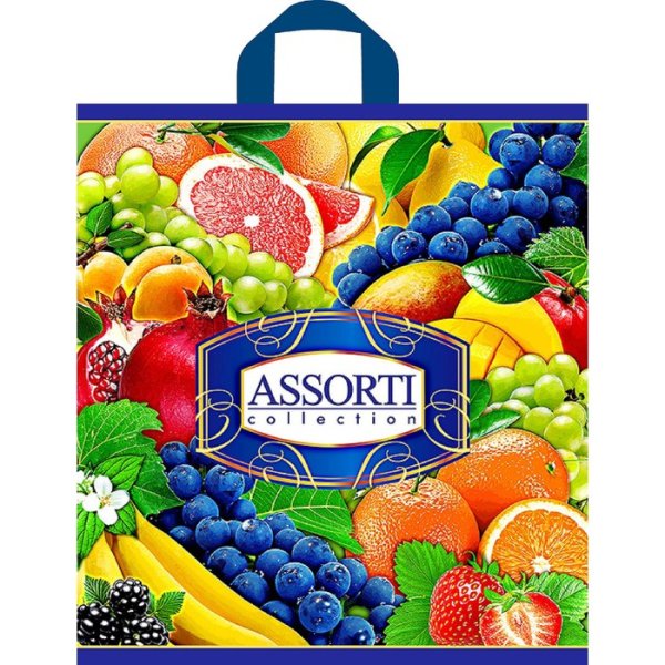 Пакет ПВД 48х48, 60мкм, петля, 300 шт., ассорти, шт