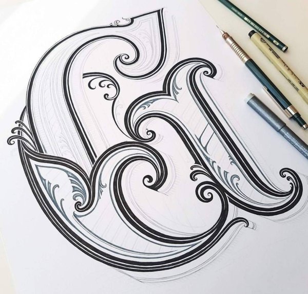 Эскиз буквы g