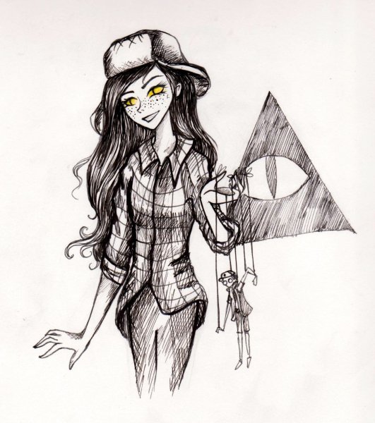 Наброски персонажей Гравити Фолз