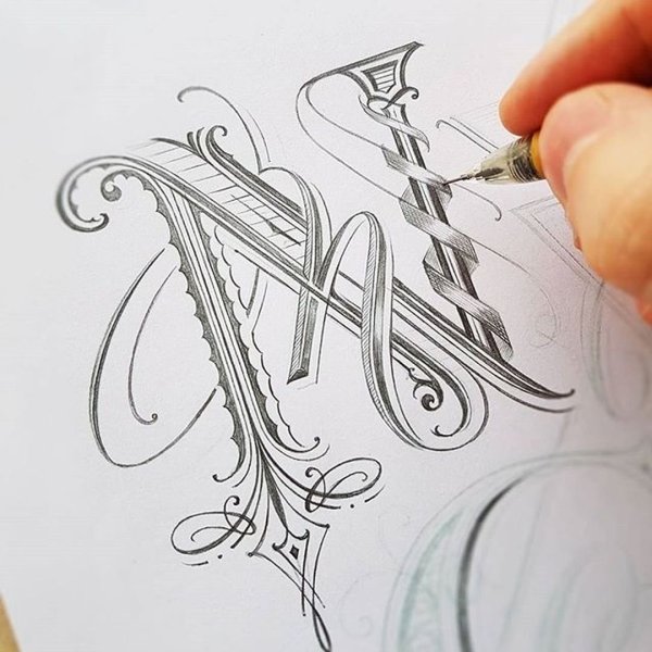 Стиль рисования каллиграфия