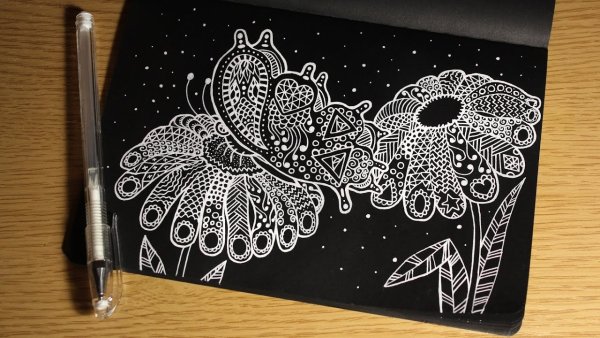 Белая ручка для рисования