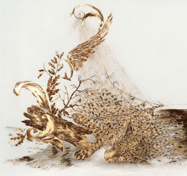 Дудлинг на черной бумаге