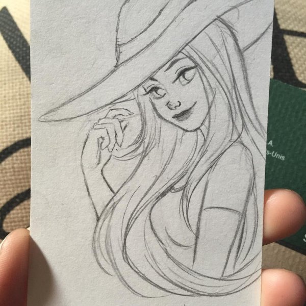 Рисунки для срисовки девушки