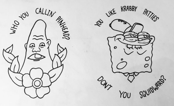 Спанч Боб карандашом