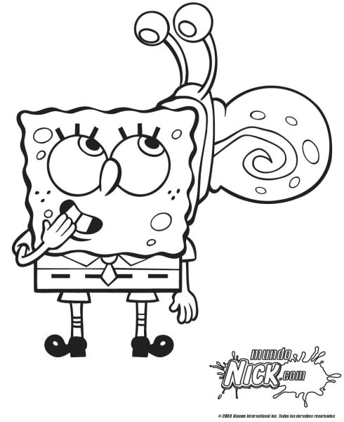 Рисунки Спанч Боба легкие