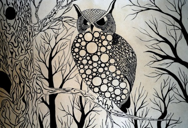 Графика гелиевой ручкой