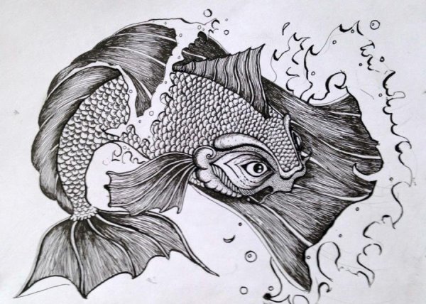 Рисование гелевой ручкой