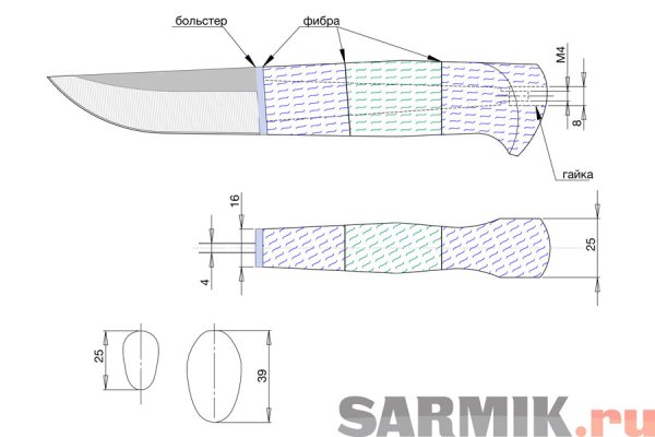 Нож мора чертеж