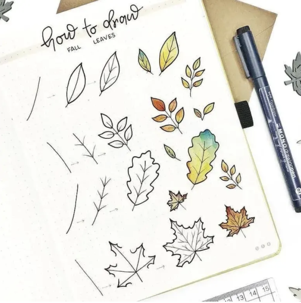 Bullet Journal цветы