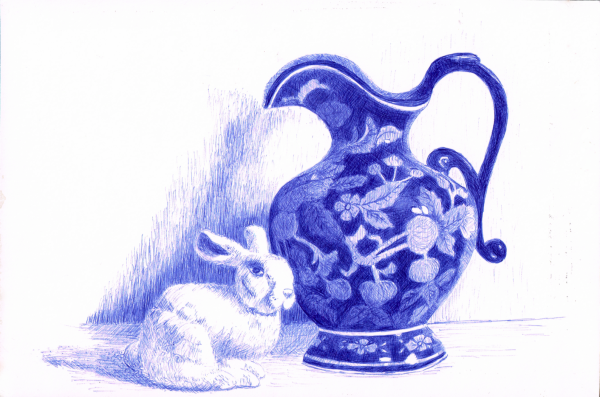 Декоративный натюрморт в графике