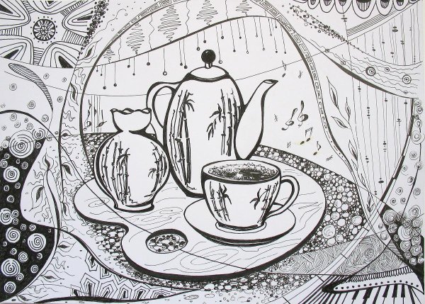 Натюрморт тушью и пером